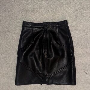 Black Leather Skirt